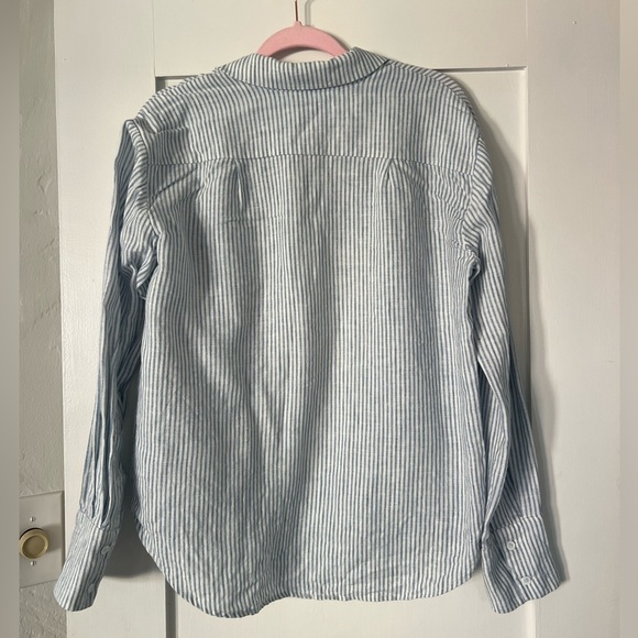 Reformation Blue & White Striped Button-Down - Picture 3 of 3